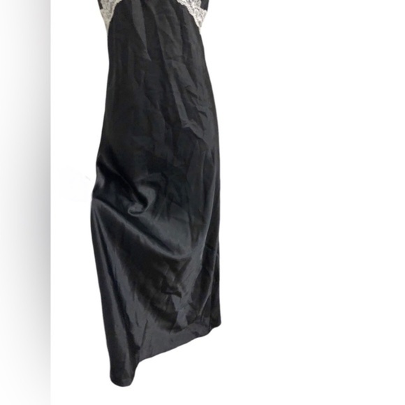 Sincerely Jules white lace open back satin effect black maxi slip dress size XL - Picture 15 of 15